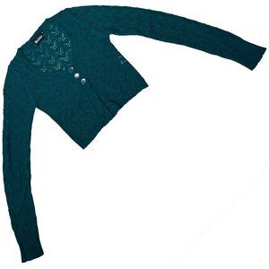 Stocker (Finland) Vintage Mohair Nylon Raschel Knit Cropped Cardigan : M